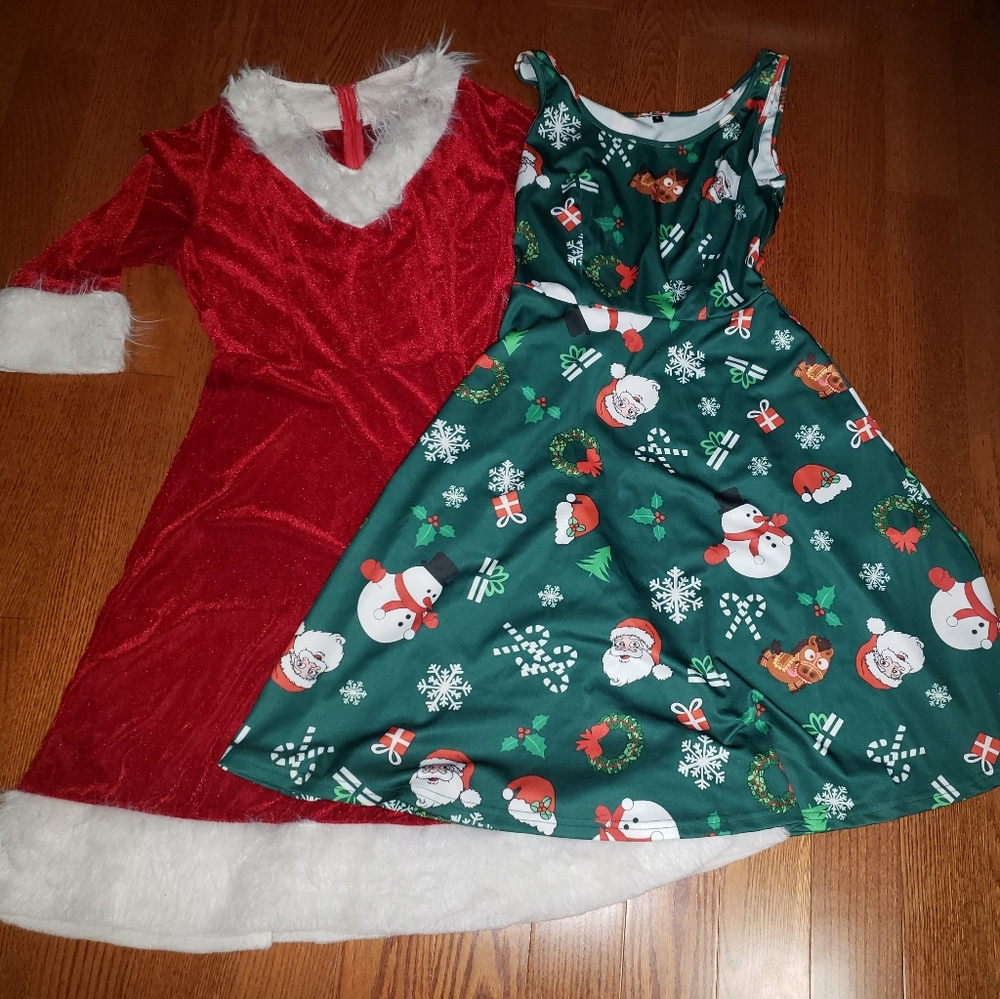 Lot of 2 holiday dresses